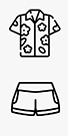 Hawaiian Shirt + Women Short