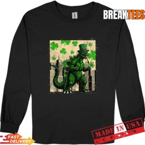 St Patrick's Day Japanese Monster Shamrock Kaiju Long Sleve.jpg