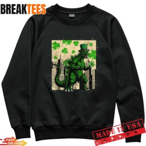 St Patrick's Day Japanese Monster Shamrock Kaiju Sweatshirt.jpg