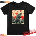 Valentines Day Kaiju Japanese Monster Hearts T Shirt
