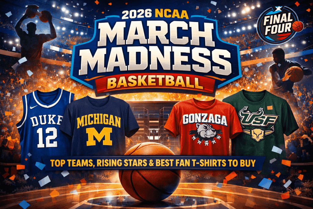 2026 NCAA March Madness Basketball: Top Teams, Rising Stars & Best Fan T-Shirts to Buy 2 2026 NCAA March Madness Basketball Top Teams, Rising Stars & Best Fan T Shirts to Buy
