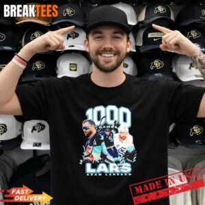 Adam Larsson Seattle Kraken 1000 Games NHL Signature Shirt