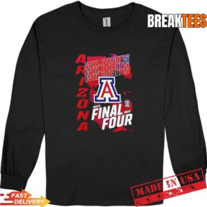 Arizona Wildcats Men's Basketball 2026 Final Four West Regional Champions T-Shirt 2 Arizona Wildcats Men's Basketball 2026 Final Four West Regional Champions Long Sleve