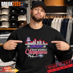 Arizona Wildcats NCAA Men's Basketball 2026 West Regional Champions Skyline City Sweatshirt