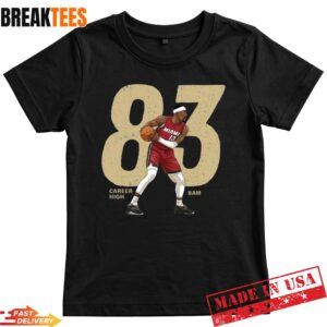 Bam Adebayo #13 Career High 83 Miami Basketball Graphic T-Shirt