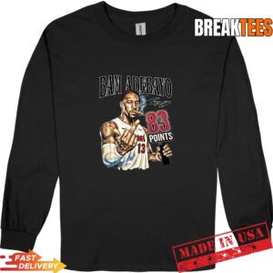 Bam Adebayo 83 Points Basketball Fan T-Shirt 2 Bam Adebayo 83 Points Basketball Fan Long Sleve.jpg
