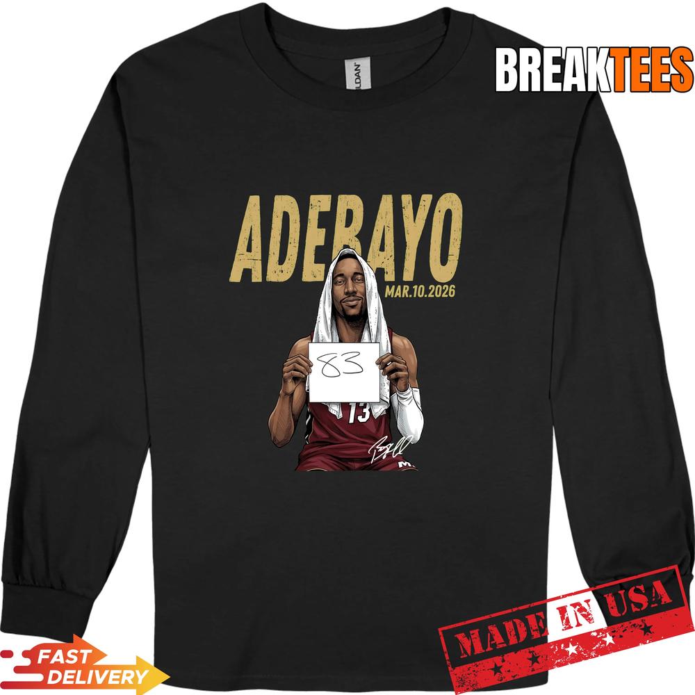 Ultimate Bam Adebayo Career High 83 Miami Basketball T-Shirt Ultimate Bam Adebayo Career High 83 Miami Basketball T-Shirt