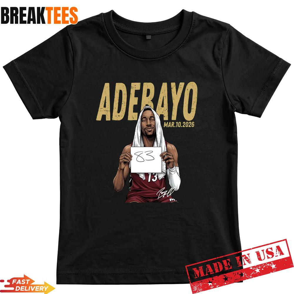 Ultimate Bam Adebayo Career High 83 Miami Basketball T-Shirt Ultimate Bam Adebayo Career High 83 Miami Basketball T-Shirt