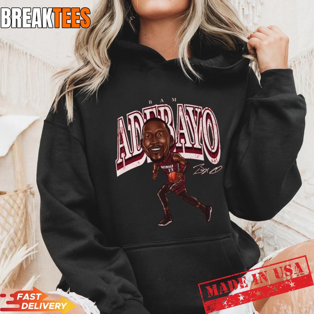 Bam Adebayo Cartoon Graphic T-Shirt – Miami Basketball Fan Tee Bam Adebayo Cartoon Graphic T-Shirt – Miami Basketball Fan Tee