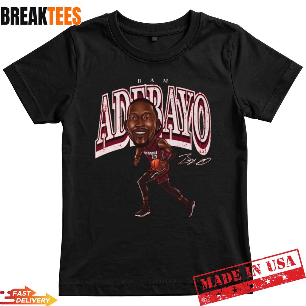 Bam Adebayo Cartoon Graphic T-Shirt – Miami Basketball Fan Tee Bam Adebayo Cartoon Graphic T-Shirt – Miami Basketball Fan Tee