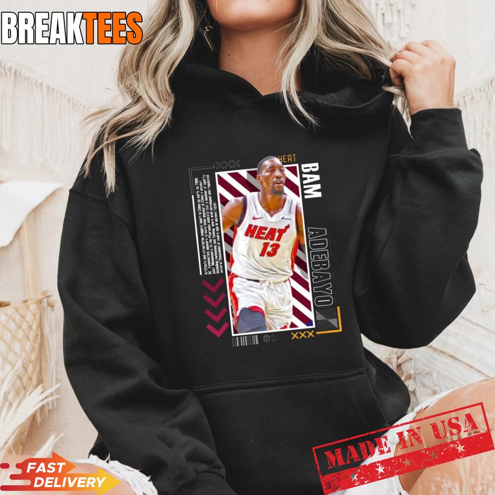 Bam Adebayo Miami Basketball Paper Poster T-Shirt Bam Adebayo Miami Basketball Paper Poster T-Shirt