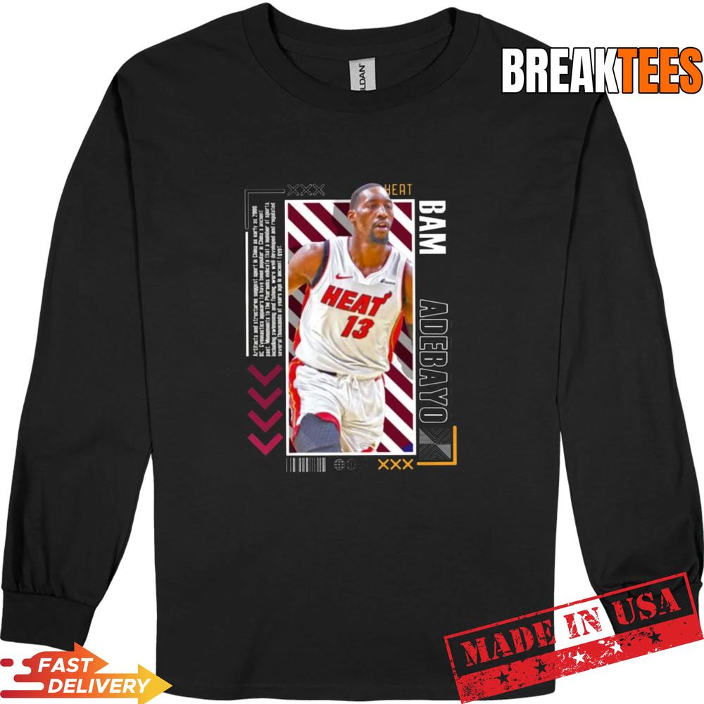 Bam Adebayo Miami Basketball Paper Poster T-Shirt Bam Adebayo Miami Basketball Paper Poster T-Shirt