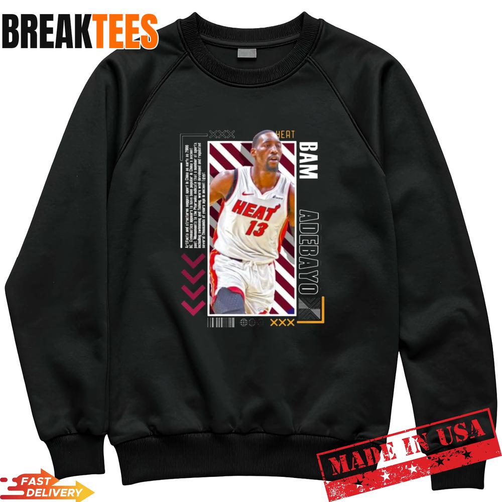 Bam Adebayo Miami Basketball Paper Poster T-Shirt Bam Adebayo Miami Basketball Paper Poster T-Shirt