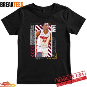Bam Adebayo Miami Basketball Paper Poster T-Shirt
