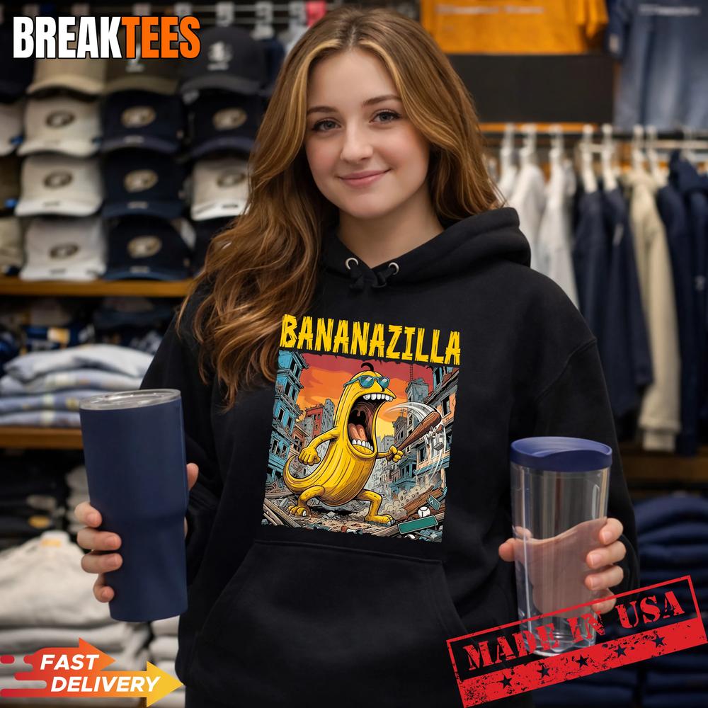 Bananazilla Banana Kaiju Monster Japanese Baseball Shirt Bananazilla Banana Kaiju Monster Japanese Baseball Shirt