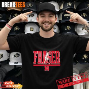 Braden Frager Name Pose Nebraska Cornhuskers Basketball Shirt