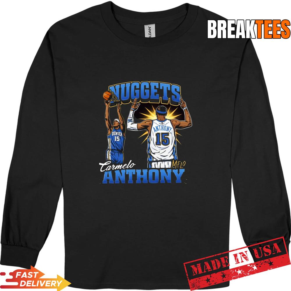 Carmelo Anthony Denver Nuggets Basketball Star Vintage Style T-Shirt Carmelo Anthony Denver Nuggets Basketball Star Vintage Style T-Shirt