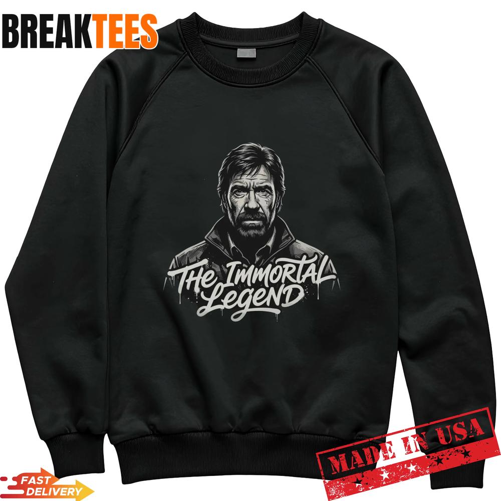 Chuck Norris The Immortal Legend T-Shirt – Minimalist Tribute Graphic Tee Chuck Norris The Immortal Legend T-Shirt – Minimalist Tribute Graphic Tee