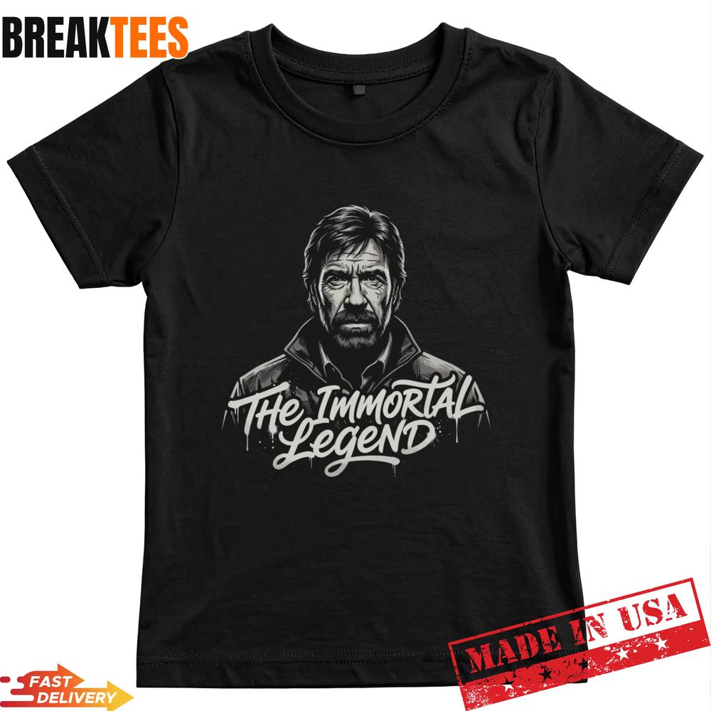 Chuck Norris The Immortal Legend T-Shirt – Minimalist Tribute Graphic Tee Chuck Norris The Immortal Legend T-Shirt – Minimalist Tribute Graphic Tee