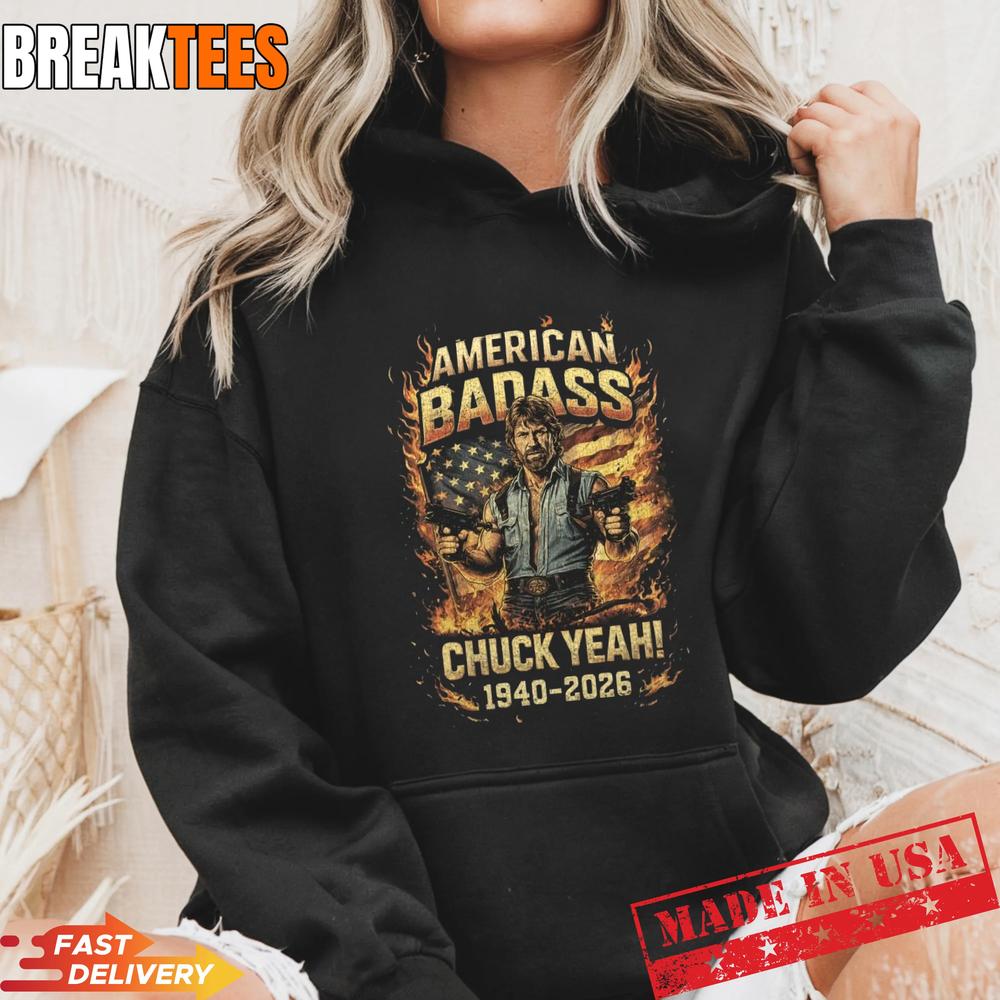 Chuck Yeah American Badass Tribute 1940-2026 Vintage T-Shirt Chuck Yeah American Badass Tribute 1940-2026 Vintage T-Shirt
