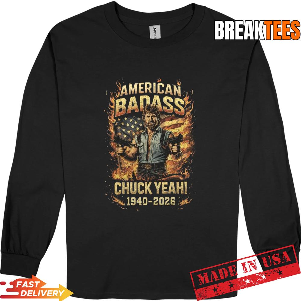 Chuck Yeah American Badass Tribute 1940-2026 Vintage T-Shirt Chuck Yeah American Badass Tribute 1940-2026 Vintage T-Shirt