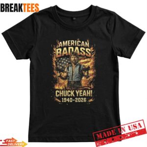 Chuck Yeah American Badass Tribute 1940-2026 Vintage T-Shirt