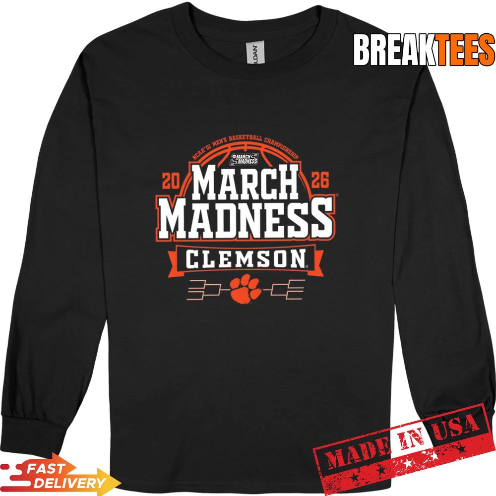 Clemson Tigers March Madness 2026 NCAA Basketball Fan T-Shirt Clemson Tigers March Madness 2026 NCAA Basketball Fan T-Shirt