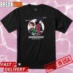 Demon Slayer x Primitive Tanjiro Kamado Giyu Tomioka Black T Shirt
