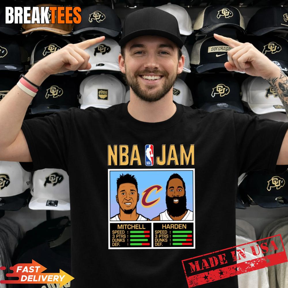 Donovan Mitchell and James Harden Cleveland Cavaliers NBA Jam shirt Donovan Mitchell and James Harden Cleveland Cavaliers NBA Jam shirt