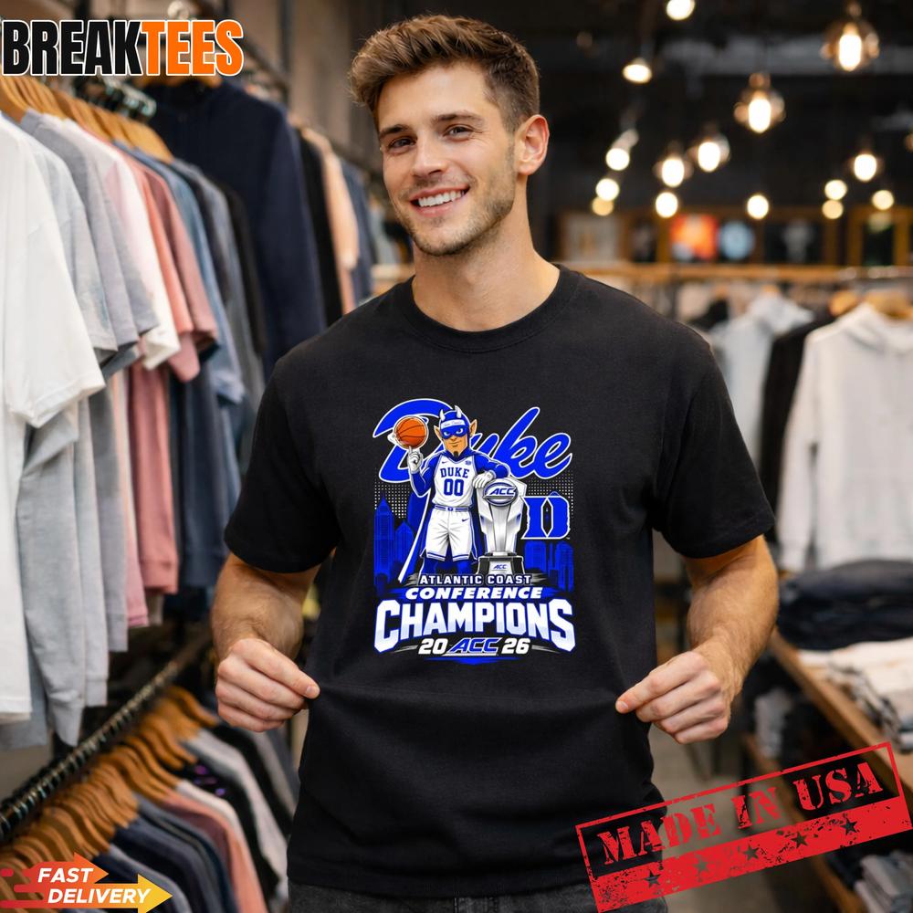 Duke Basketball 2026 ACC Champions Fan Graphic T-Shirt Duke Basketball 2026 ACC Champions Fan Graphic T-Shirt