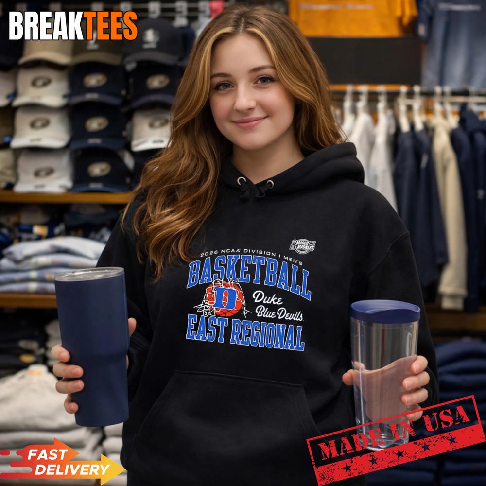 Duke Blue Devils 2026 NCAA D1 Men’s Basketball East Regional T-Shirt Duke Blue Devils 2026 NCAA D1 Men’s Basketball East Regional T-Shirt