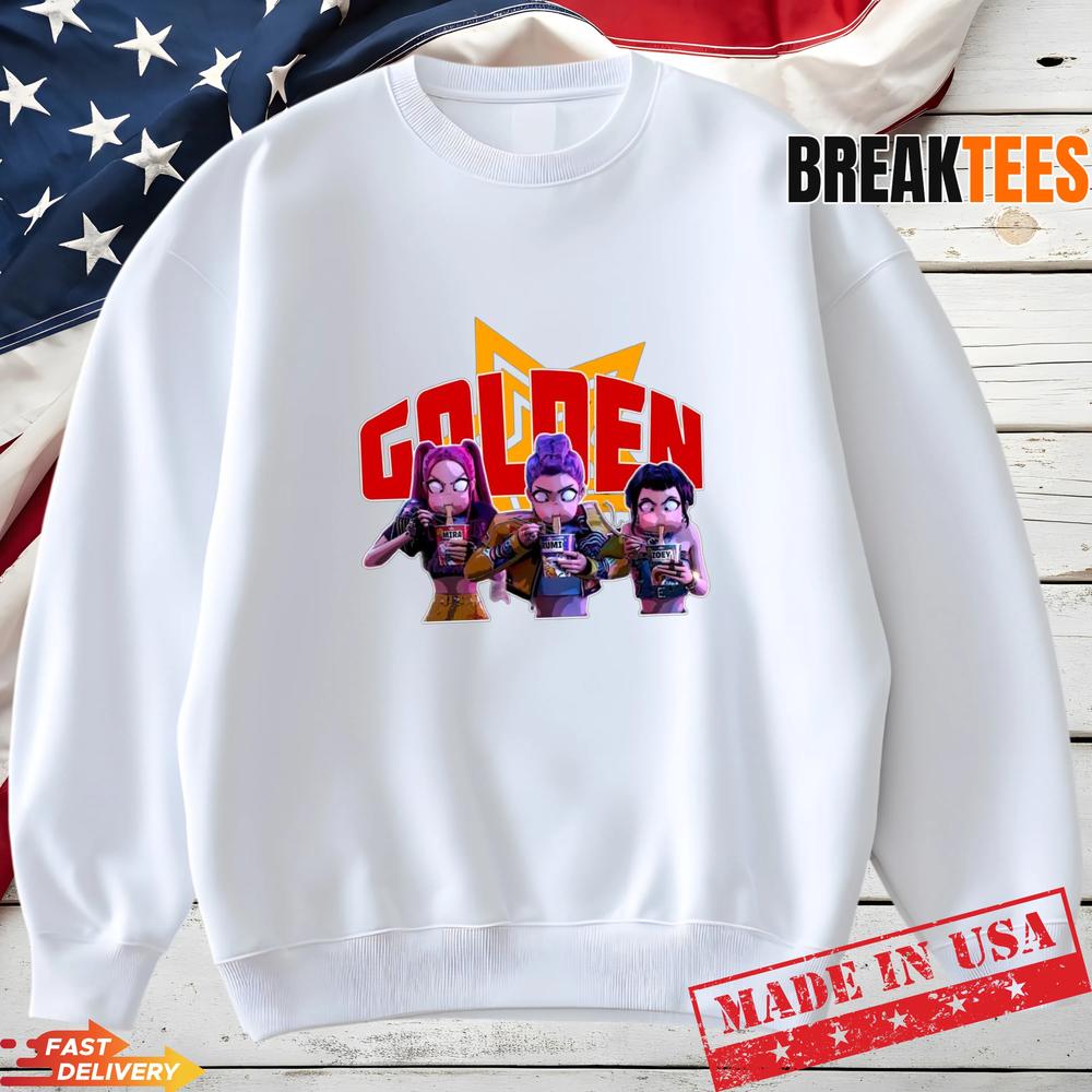 Golden Huntrix Ramen Eating Shirt – Funny KPop Demon Hunters Anime Tee Golden Huntrix Ramen Eating Shirt – Funny KPop Demon Hunters Anime Tee