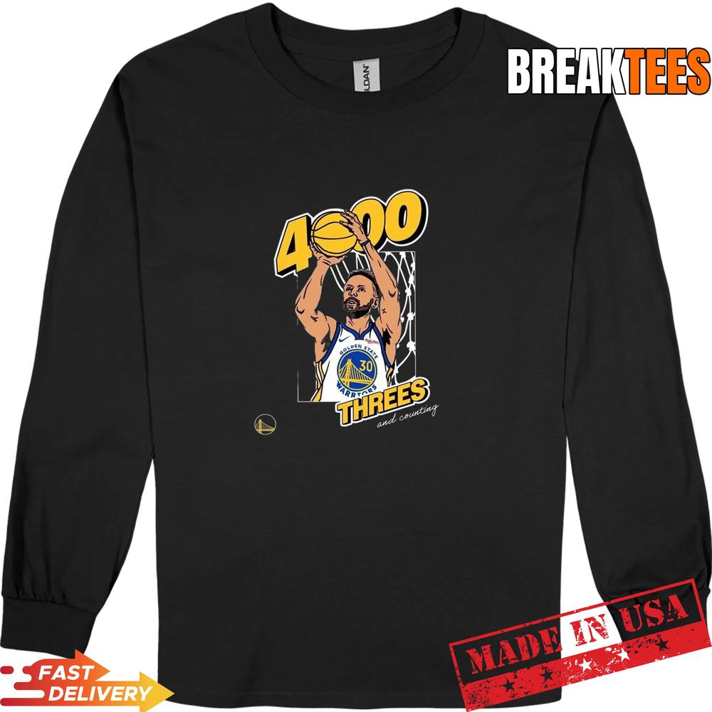 Golden State Warriors Stephen Curry 4000 Threes Shirt Golden State Warriors Stephen Curry 4000 Threes Shirt