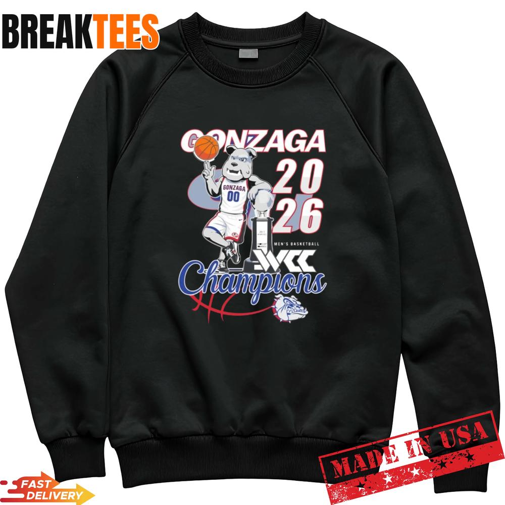 Gonzaga Bulldogs 2026 WCC Champions Men’s Basketball T-Shirt Gonzaga Bulldogs 2026 WCC Champions Men’s Basketball T-Shirt