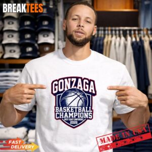 Gonzaga Bulldogs Basketball Champions West Coast Conference 2026 Shirt
