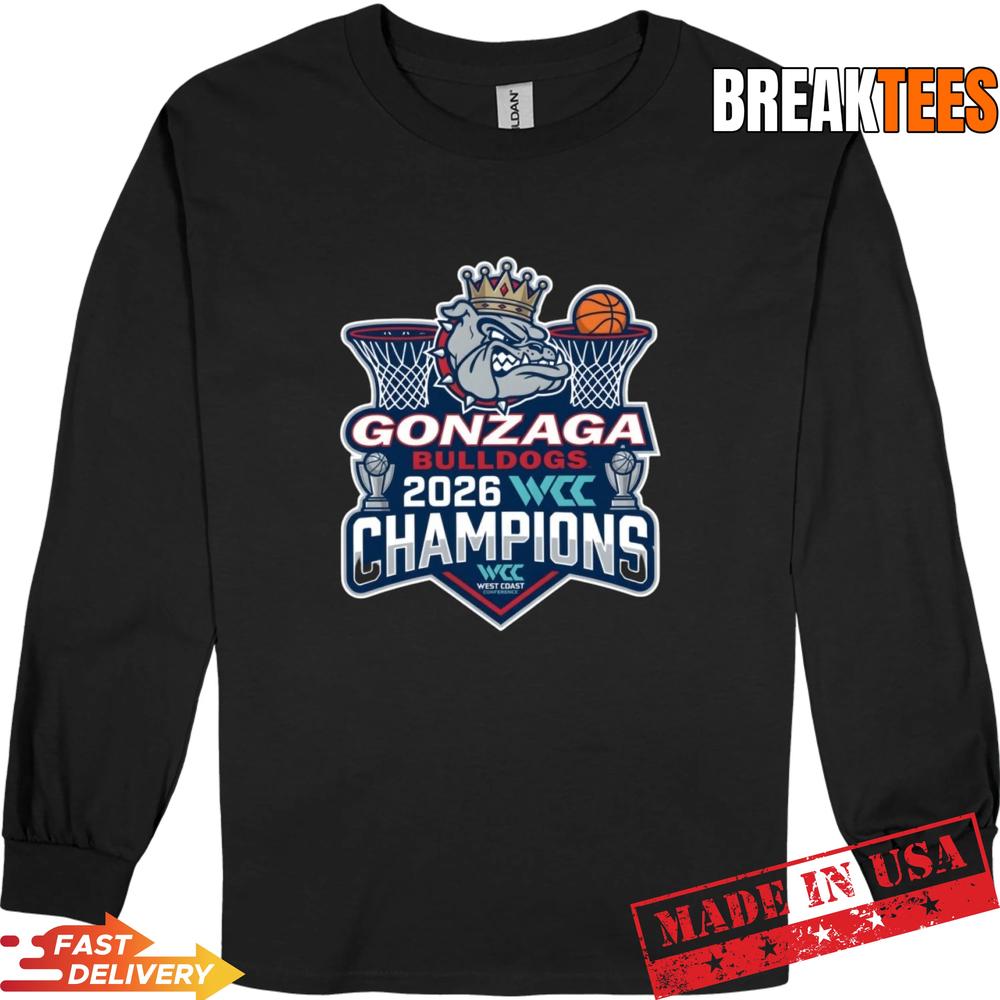Gonzaga Bulldogs WCC Champions 2026 Basketball T-Shirt Gonzaga Bulldogs WCC Champions 2026 Basketball T-Shirt
