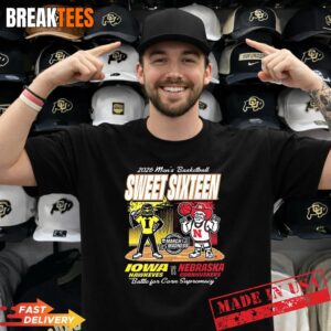 Iowa Hawkeyes vs Nebraska Cornhuskers 2026 Men’s Basketball Sweet Sixteen Shirt