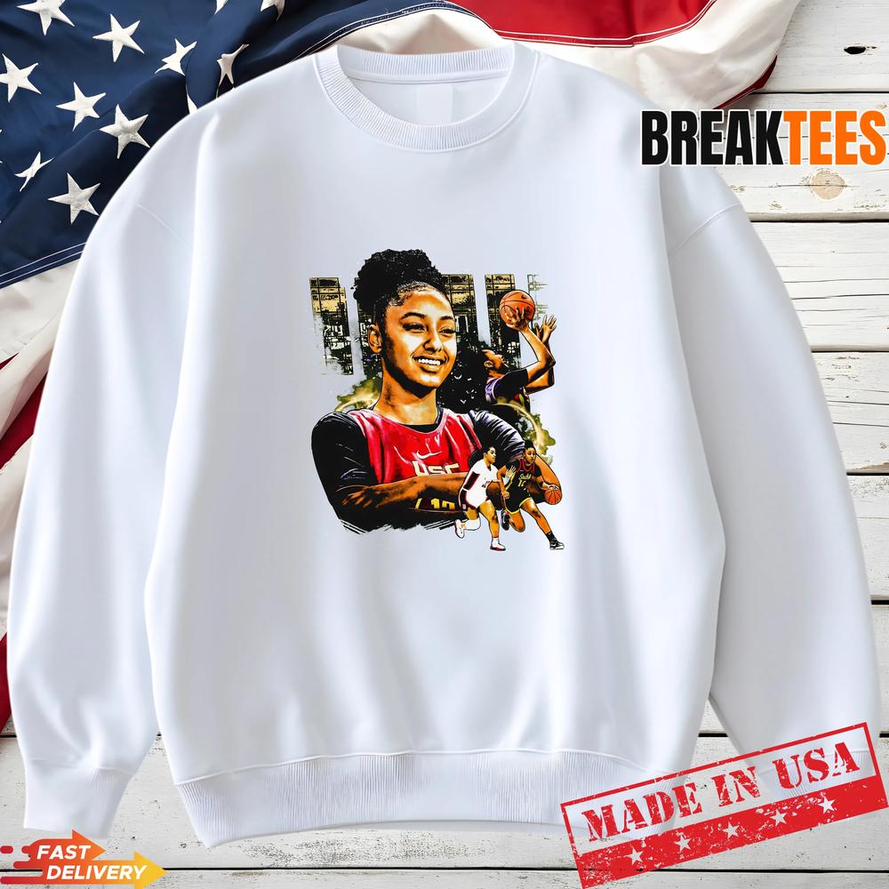 Juju Watkins Basketball Star Vintage Collage Graphic Fan T-Shirt Juju Watkins Basketball Star Vintage Collage Graphic Fan T-Shirt