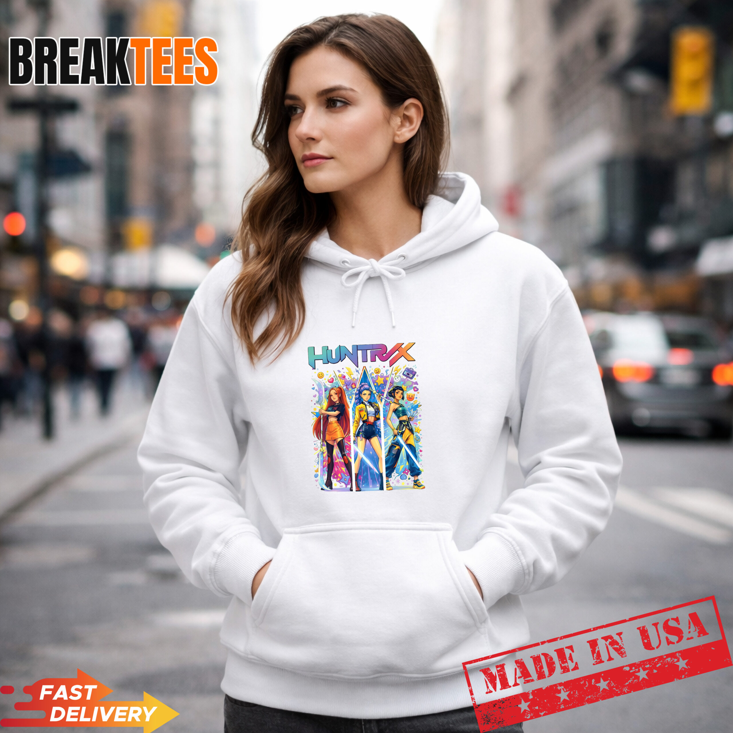 Kpop Demon Hunters HUNTRX Shirt – Cyberpunk Neon Anime Graphic Tee – Trendy Harajuku K-Pop Apparel Kpop Demon Hunters HUNTRX Shirt – Cyberpunk Neon Anime Graphic Tee – Trendy Harajuku K-Pop Apparel