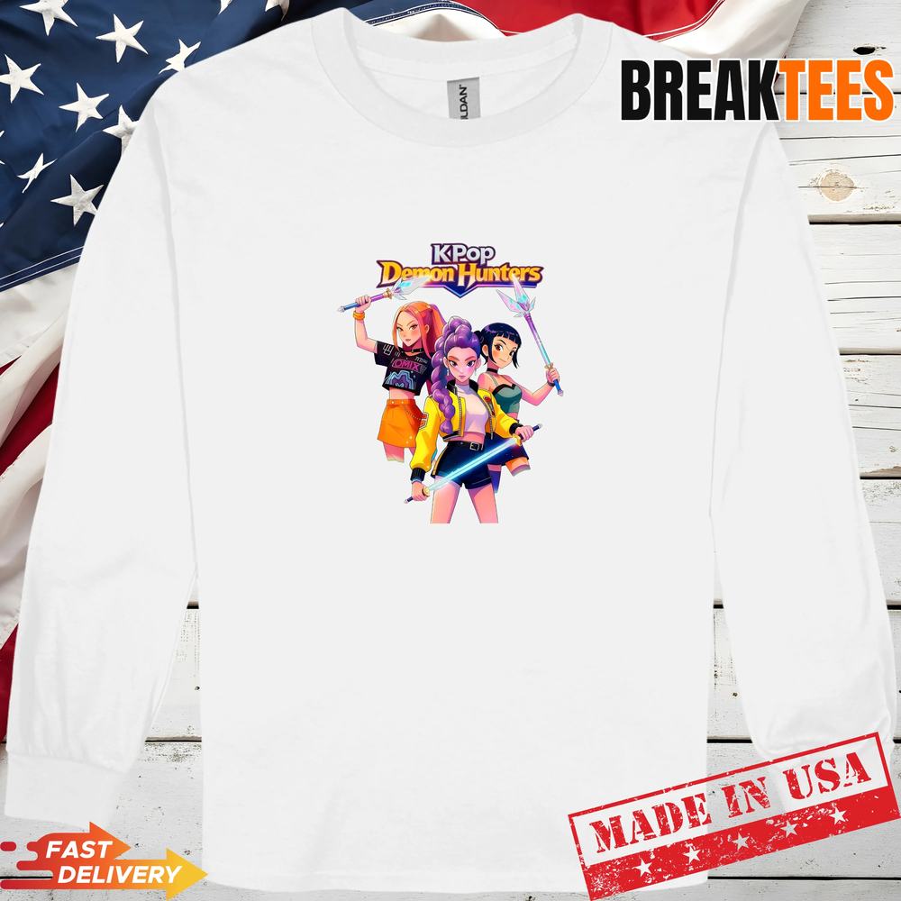 Kpop Demon Hunters Official Style T-Shirt – Battle Ready Anime Girls Graphic Tee – K-Pop Fan Merch Shirt Kpop Demon Hunters Official Style T-Shirt – Battle Ready Anime Girls Graphic Tee – K-Pop Fan Merch Shirt