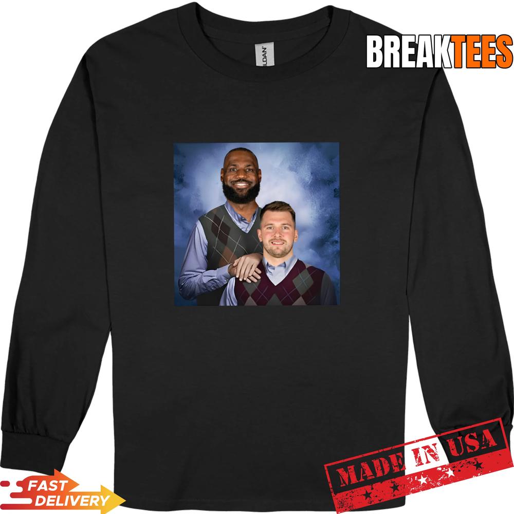 Lebron James and Luka Doncic Step Brothers LA Lakers Basketball T-Shirt Lebron James and Luka Doncic Step Brothers LA Lakers Basketball T-Shirt