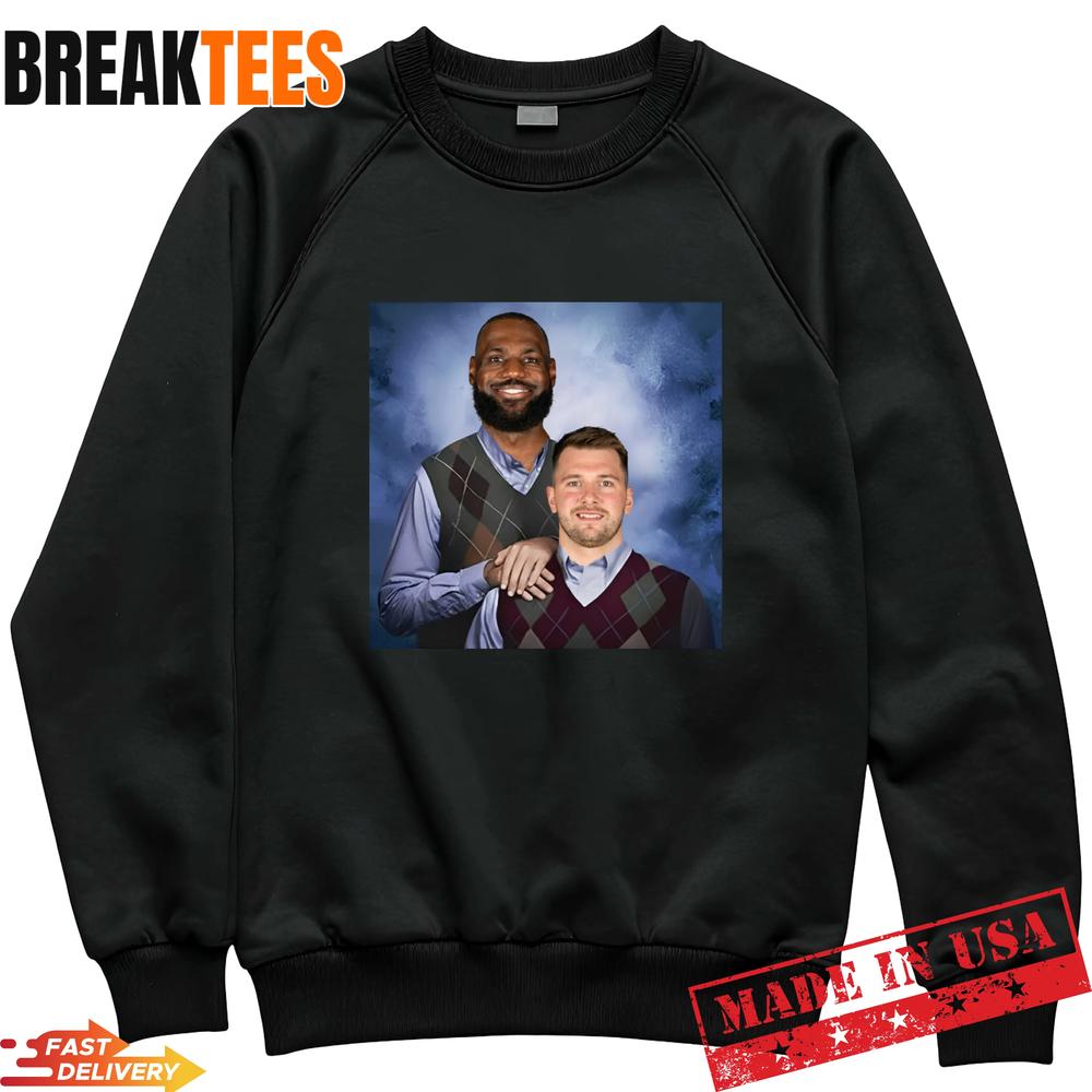 Lebron James and Luka Doncic Step Brothers LA Lakers Basketball T-Shirt Lebron James and Luka Doncic Step Brothers LA Lakers Basketball T-Shirt