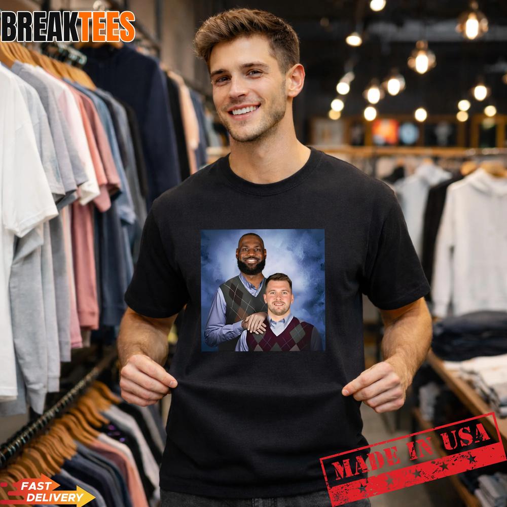 Lebron James and Luka Doncic Step Brothers LA Lakers Basketball T-Shirt Lebron James and Luka Doncic Step Brothers LA Lakers Basketball T-Shirt