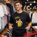 BreakTees 29 Luka Doncic 77 Lakers Purple and Gold Shirt