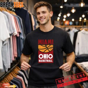 Miami Ohio Basketball Vintage Retro College Fan Graphic T-Shirt