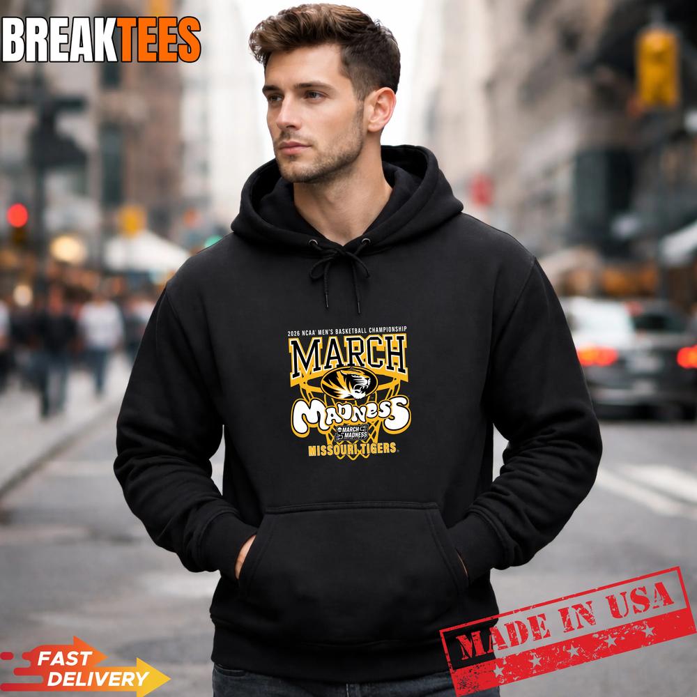 Missouri Tigers 2026 March Madness Basketball Champions Bold Fan T-Shirt Missouri Tigers 2026 March Madness Basketball Champions Bold Fan T-Shirt