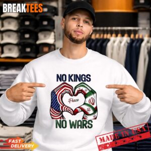 No Kings No Wars USA And Iran Peace Heart Hands Sweatshirt.jpg