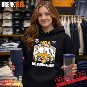 Official Los Angeles Lakers 2026 NBA Pacific Division Champions Locker Room Hoodie