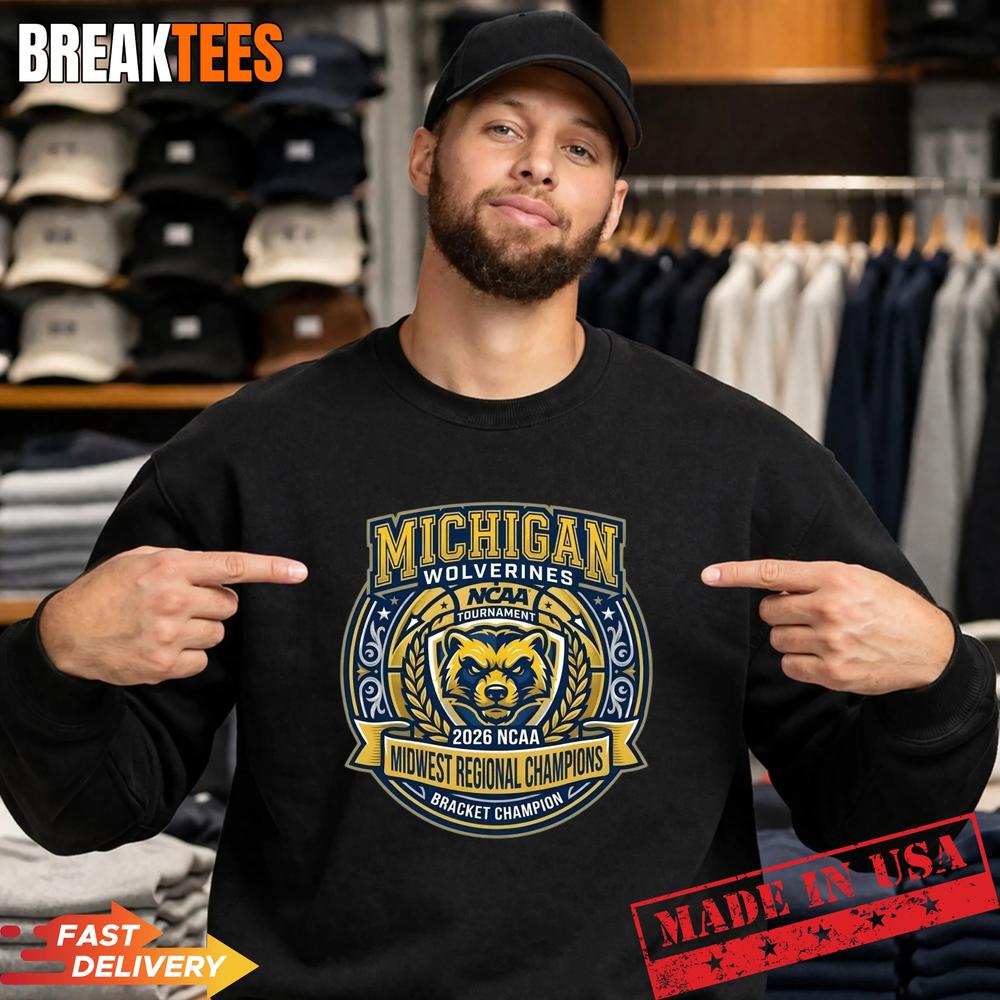 Official Michigan Wolverines 2026 NCAA Midwest Regional Champions T-Shirt Official Michigan Wolverines 2026 NCAA Midwest Regional Champions T-Shirt