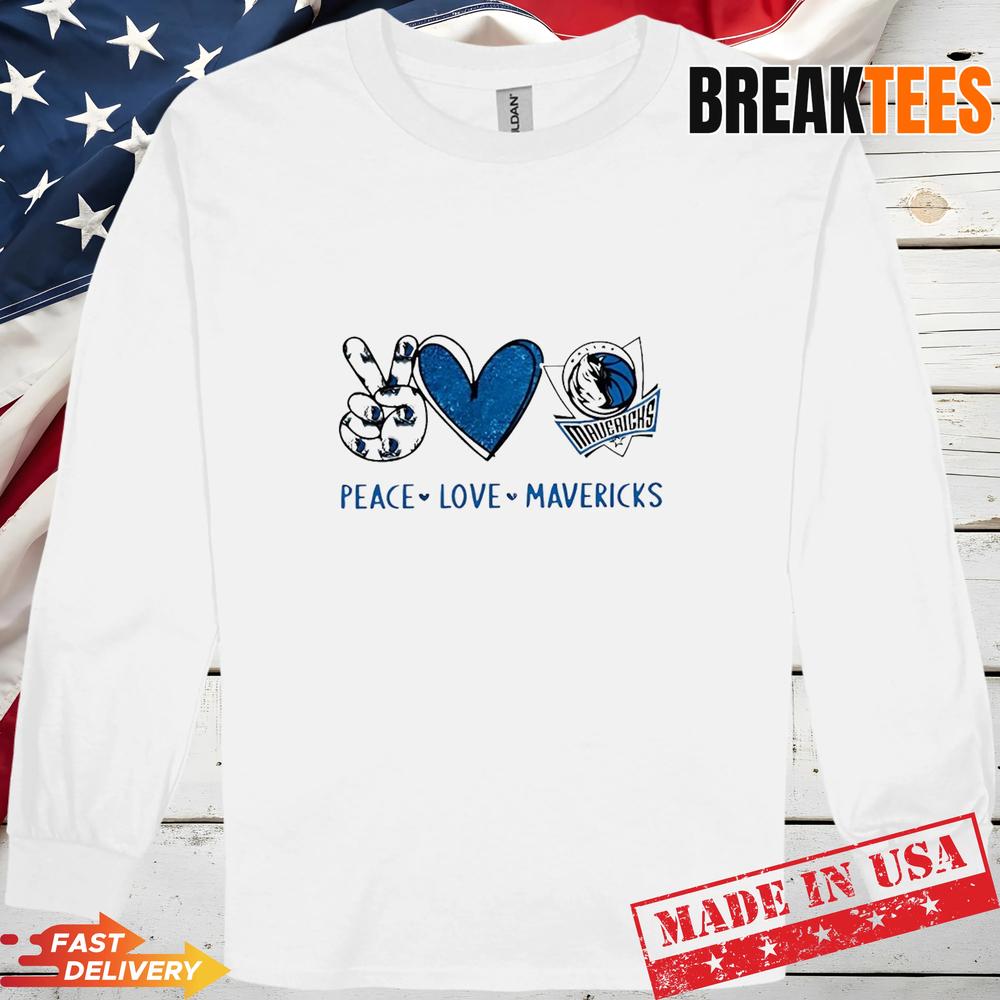 Peace Love Dallas Mavericks NBA Shirt Peace Love Dallas Mavericks NBA Shirt